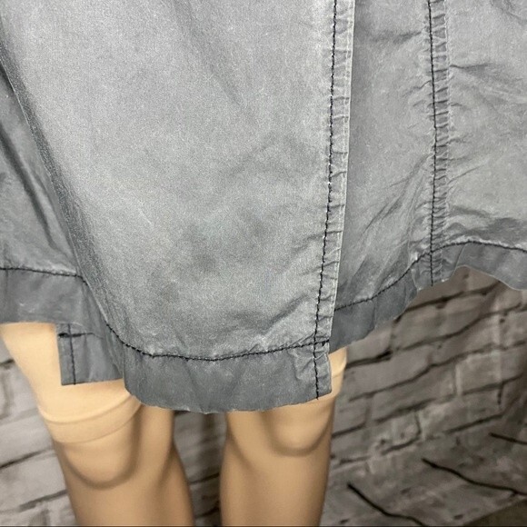 Free People Deconstruction Gray/Blue Pleated Trench/Utility Coat Size Small - Picture 6 of 9